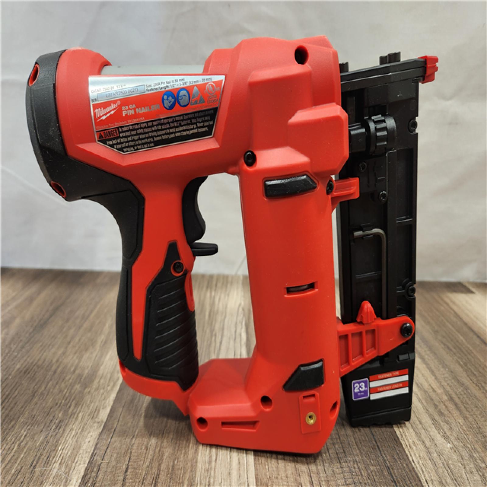 AS-IS- Milwaukee 2540-20 12V 23 Gauge Cordless Pin Nailer (Tool Only)