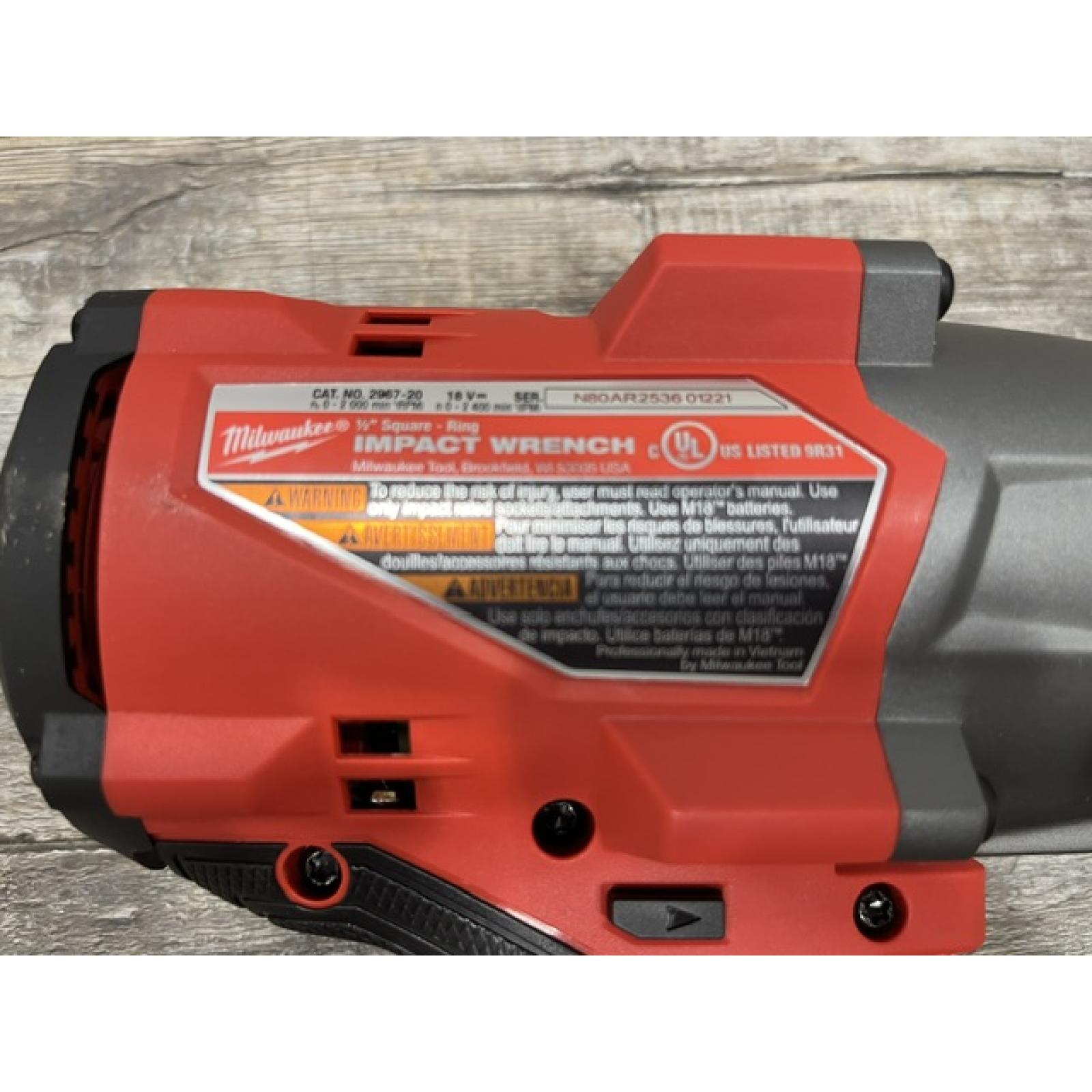 AS-IS Milwaukee FUEL 18V Lithium-Ion Brushless Cordless 1/2 in. Impact Wrench with Friction Ring (Tool-Only)
