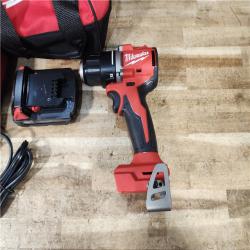 HOUSTON LOCATION - AS - IS Milwaukee 18V Lithium-Ion Brushless Cordless 1/2 in. Compact Drill/Driver with kit
