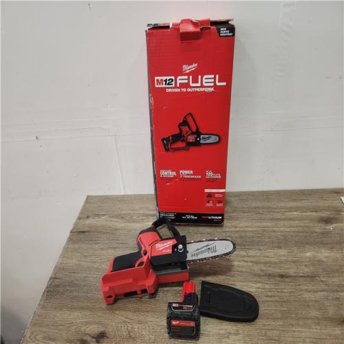 Phoenix Location NEW Milwaukee M12 FUEL 12V Lithium-Ion Brushless Battery 6 in. HATCHET Pruning Saw Kit with 4.0 Ah Battery