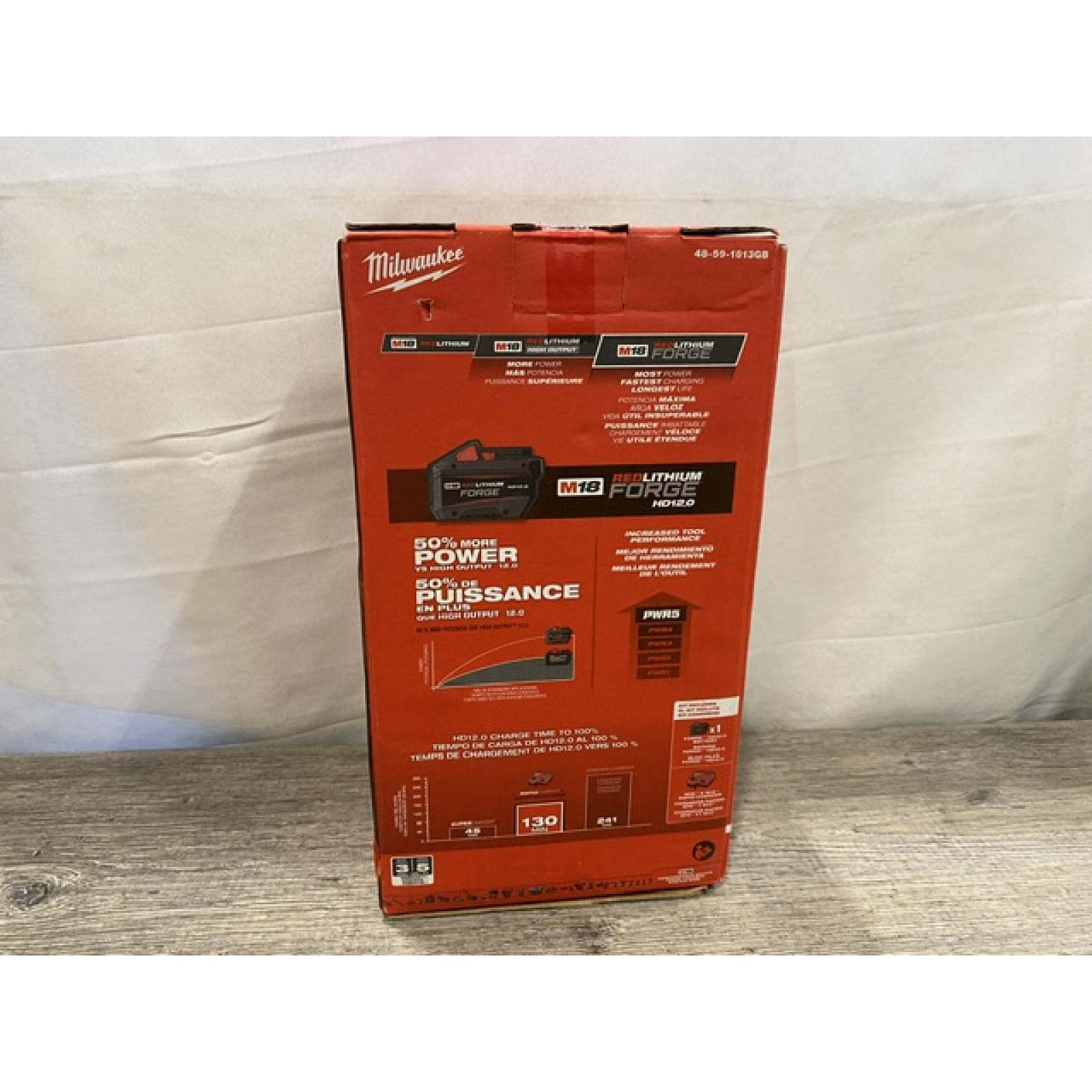NEW - Milwaukee 18-Volt Lithium-Ion REDLITHIUM FORGE Starter Kit with 12. 0Ah Battery and Charger