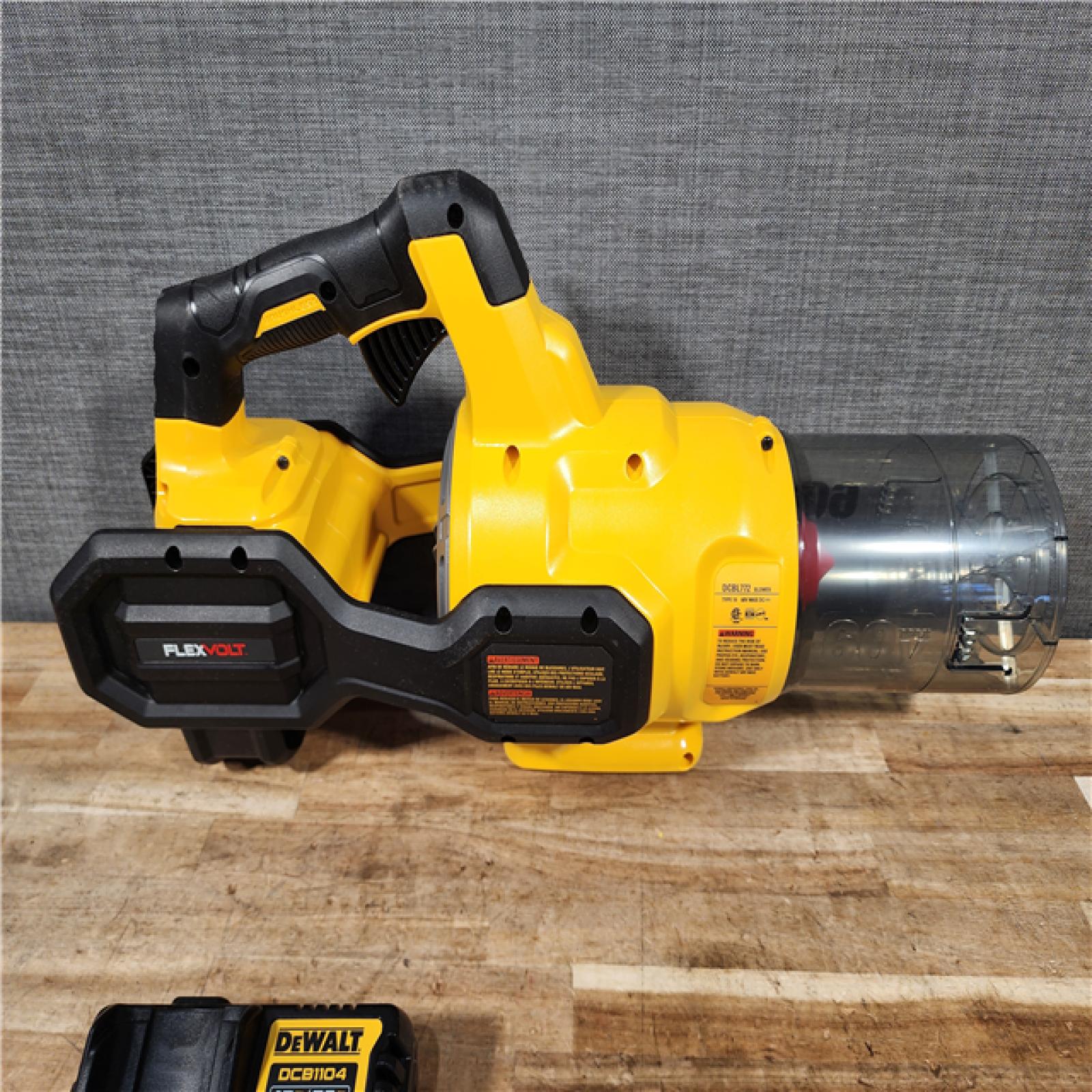 HOUSTON LOCATION - AS - IS DEWALT FLEXVOLT 60V MAX 125 MPH 600 CFM Brushless Cordless Battery Powered Blower Kit (NO BATTERY)