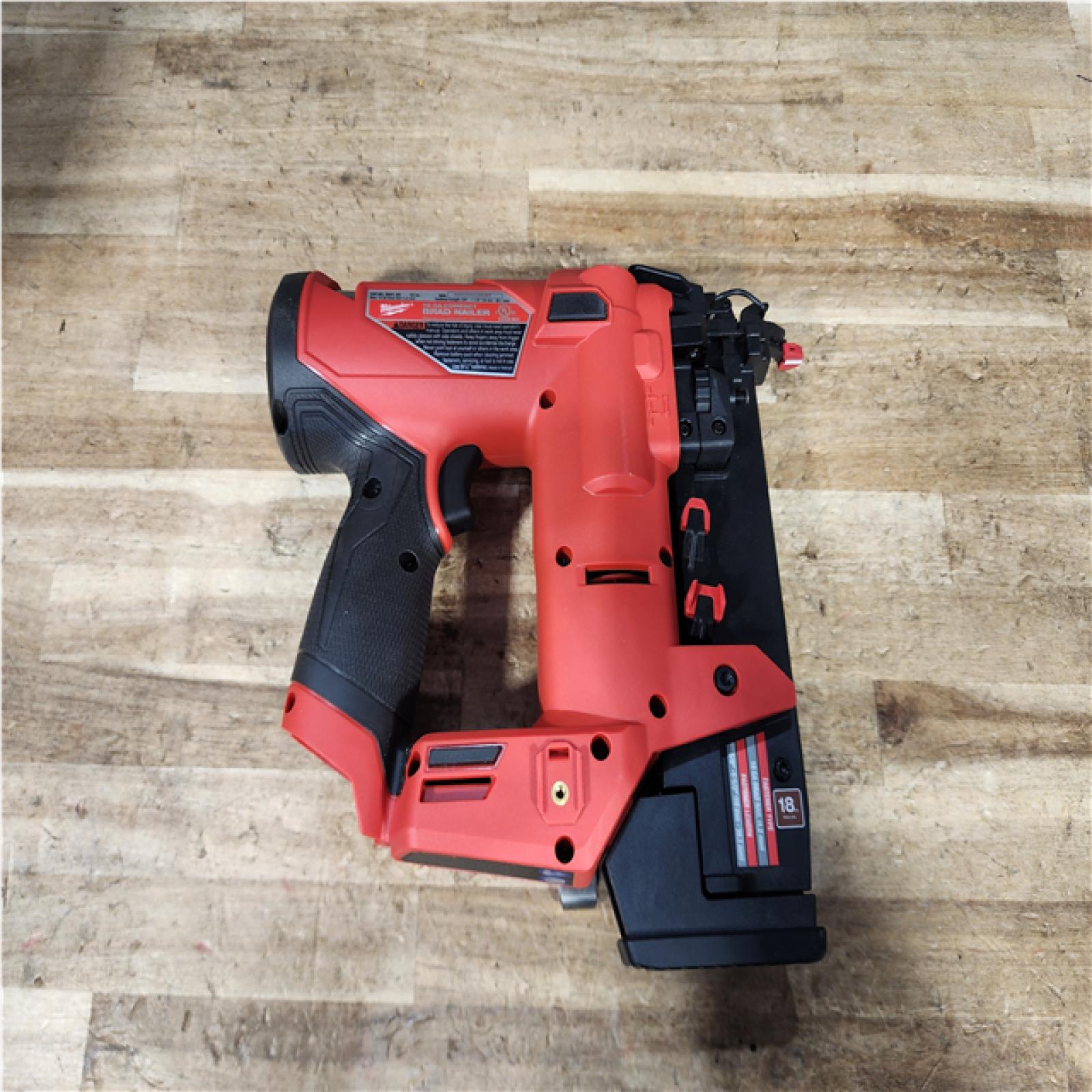 Houston Location AS-IS Milwaukee FUEL 12-Volt Lithium-Ion Brushless Cordless 18-Gauge 1-1/2 in. Compact Brad Nailer (Tool Only)