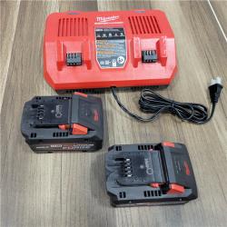 AS-IS  Milwaukee Kit with Two XC 8.0 Ah Battery and Dual Bay Rapid Charger