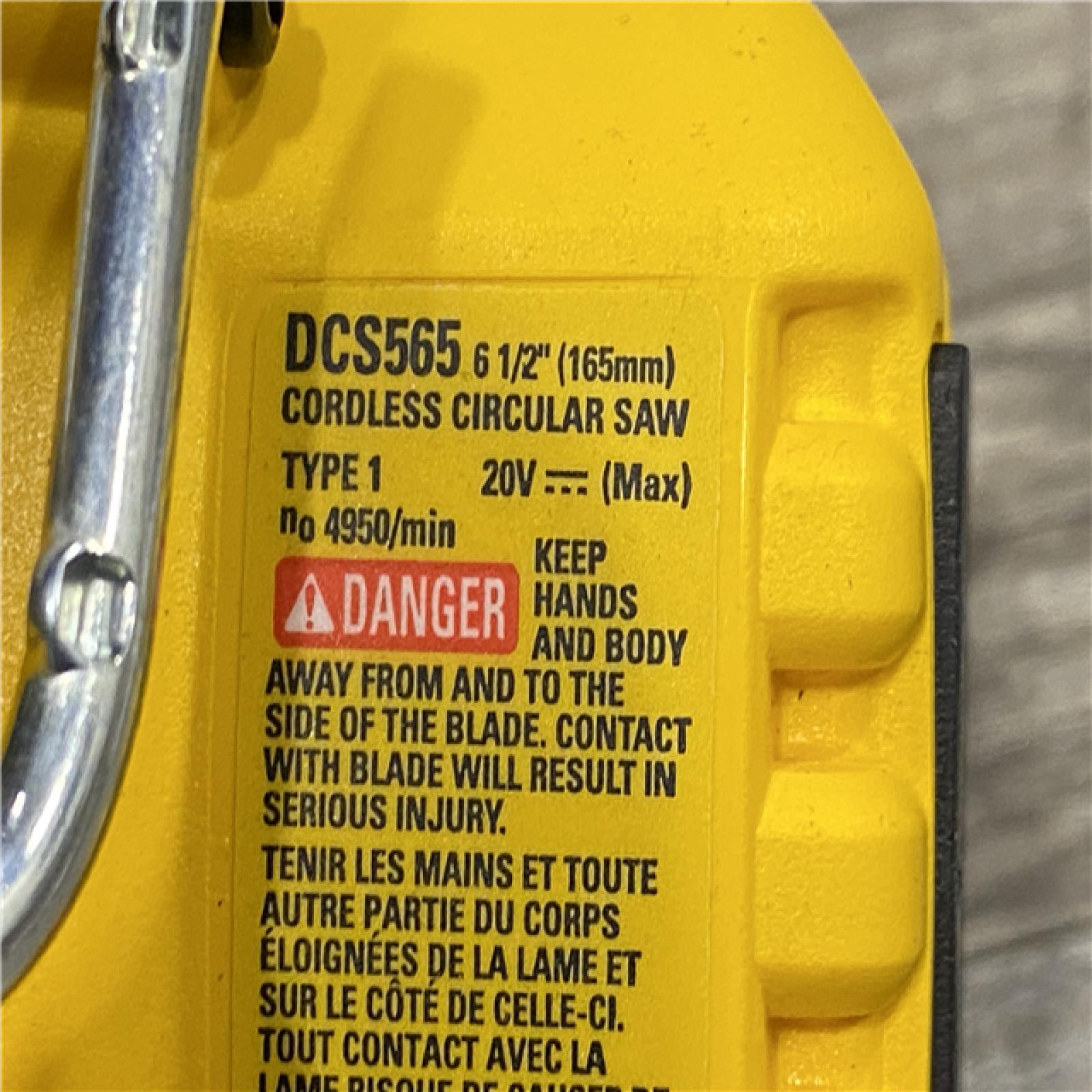 AS-IS DEWALT 20V MAX Cordless Brushless 6-1/2 in. Sidewinder Style Circular Saw (Tool Only)