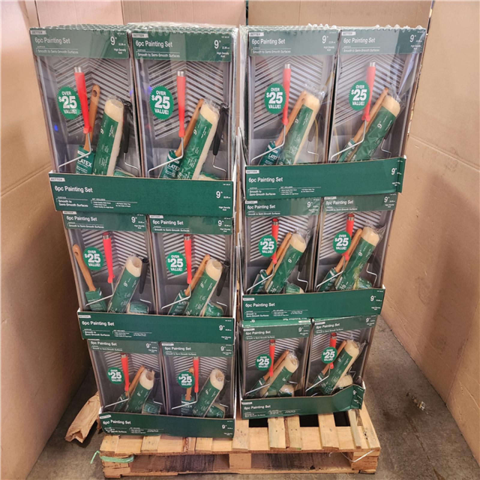 Phoenix NEW 6-Piece Plastic Tray/High-Density Polyester Knit Paint Applicator Kit Pallet (90-Boxes)