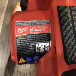 AS-IS Milwaukee FUEL 14 in. 18V Lithium-Ion Brushless Battery Top Handle Chainsaw Kit