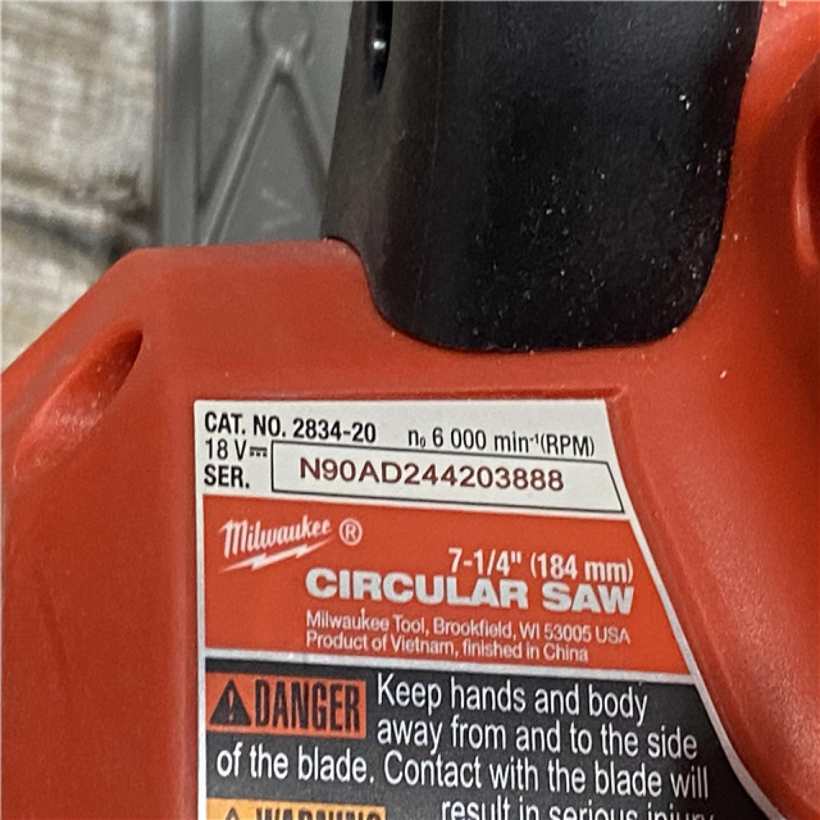 AS-IS Milwaukee FUEL 18V Lithium-Ion Brushless Cordless 7-1/4 in. Circular Saw (Tool-Only)