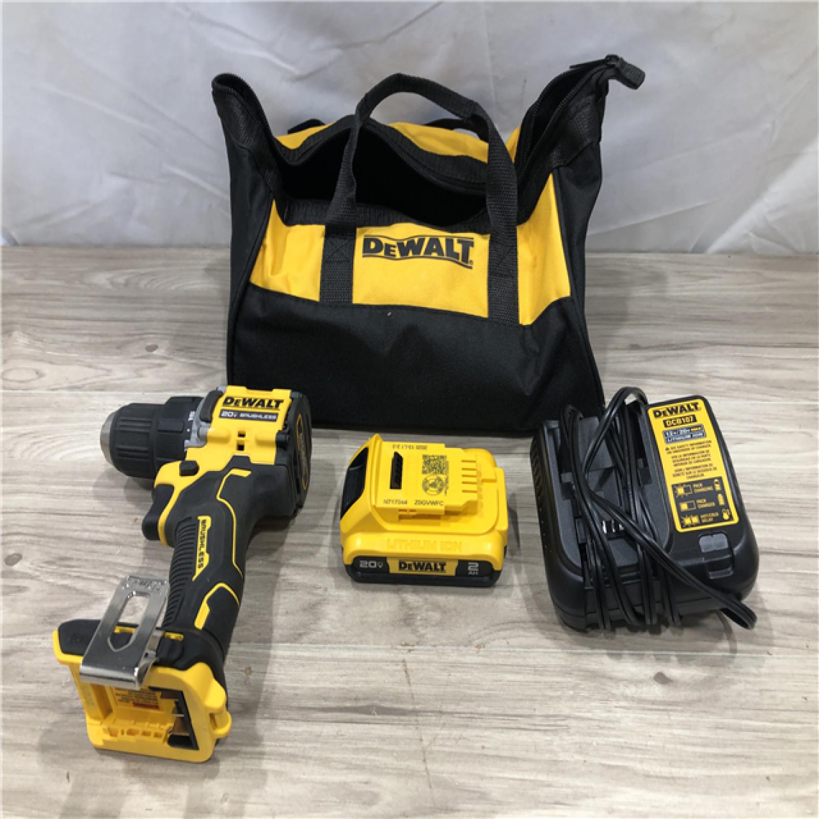 AS-IS DEWALT Atomic 20V Lithium-Ion Cordless Compact 1/2 in. Drill/Driver Kit