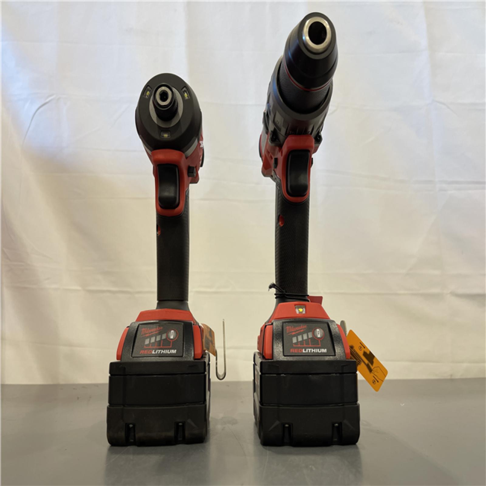 AS-IS - MILWAUKEE FUEL 18V Lithium-Ion Brushless Cordless Hammer Drill and Impact Driver Combo Kit
