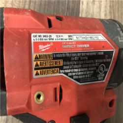 AS-IS Milwaukee  FUEL 12V Lithium-Ion Brushless Cordless 1/4 in. Hex Impact Driver (Tool-Only)