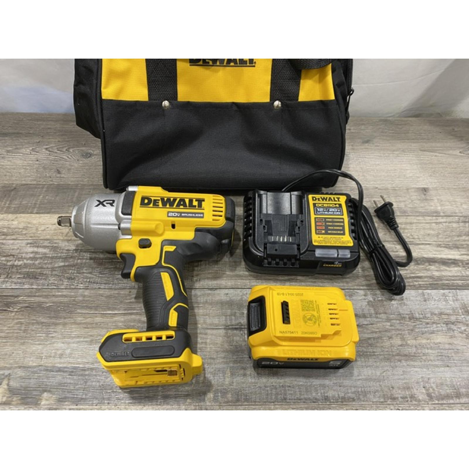 AS-IS DEWALT 20V MAX Lithium-Ion Cordless 1/2 in. Impact Wrench Kit