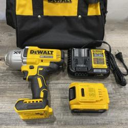 AS-IS DEWALT 20V MAX Lithium-Ion Cordless 1/2 in. Impact Wrench Kit