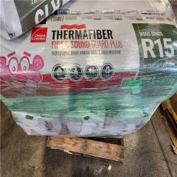 Phoenix AS-IS Owens Corning 15 in. x 47 in. R15 Thermafiber Fire and Sound Guard Plus Mineral Wool Insulation Batt 390 Square Feet Pallet (10-Bags)