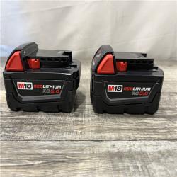 AS-IS Milwaukee 18-Volt Lithium-Ion XC Extended Capacity 5.0 Ah Battery Pack (2-Pack)