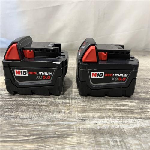 AS-IS Milwaukee 18-Volt Lithium-Ion XC Extended Capacity 5.0 Ah Battery Pack (2-Pack)