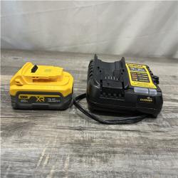 AS-IS DEWALT 20V MAX XR POWERSTACK Lithium-Ion Battery Starter Kit with 3.5Ah Battery and Charger