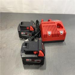 AS-IS - Milwaukee M18 18-Volt Lithium-Ion XC Starter Kit with Two 5.0Ah Batteries and Charger