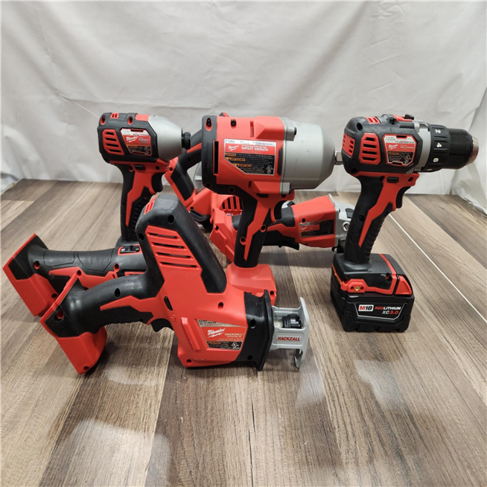 AS-IS- Milwaukee M18 18-Volt Lithium-Ion Cordless 9-Tool Combo Kit with 2-Batteries  Charger and Tool Bag
