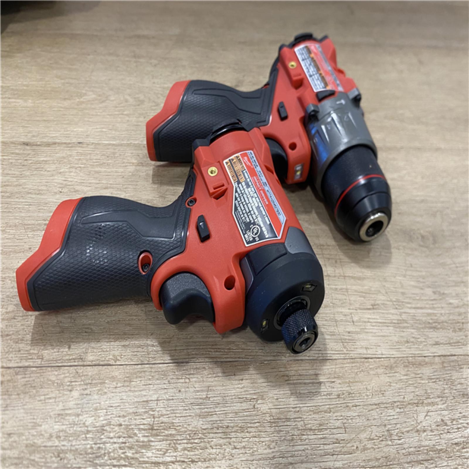 AS-IS Milwaukee FUEL 12-Volt Lithium-Ion Brushless Cordless Hammer Drill and Impact Driver Combo Kit