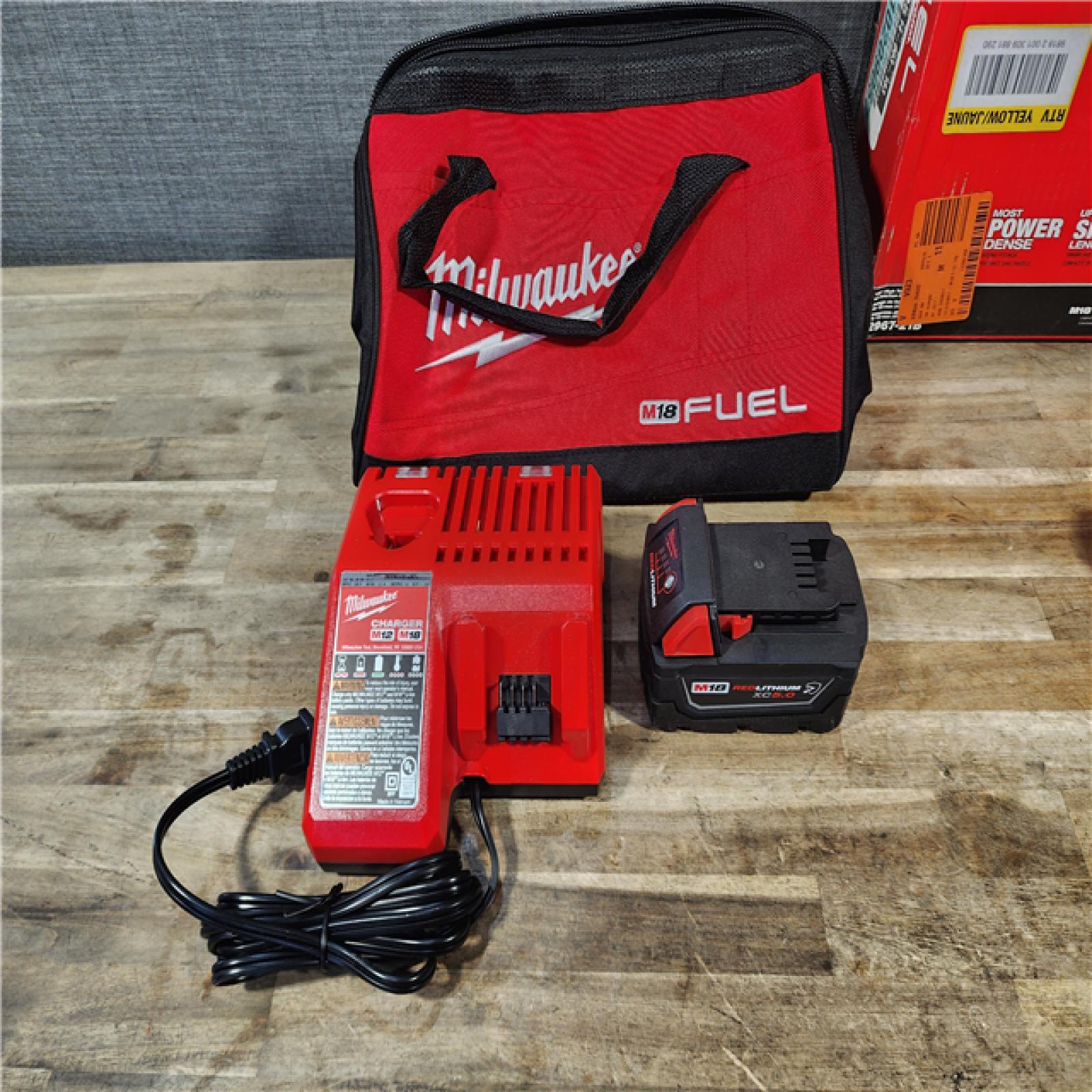 HOUSTON LOCATION - AS-IS Milwaukee M18 1/2 in. Cordless Brushless High Torque Impact Wrench Kit (Battery & Charger)