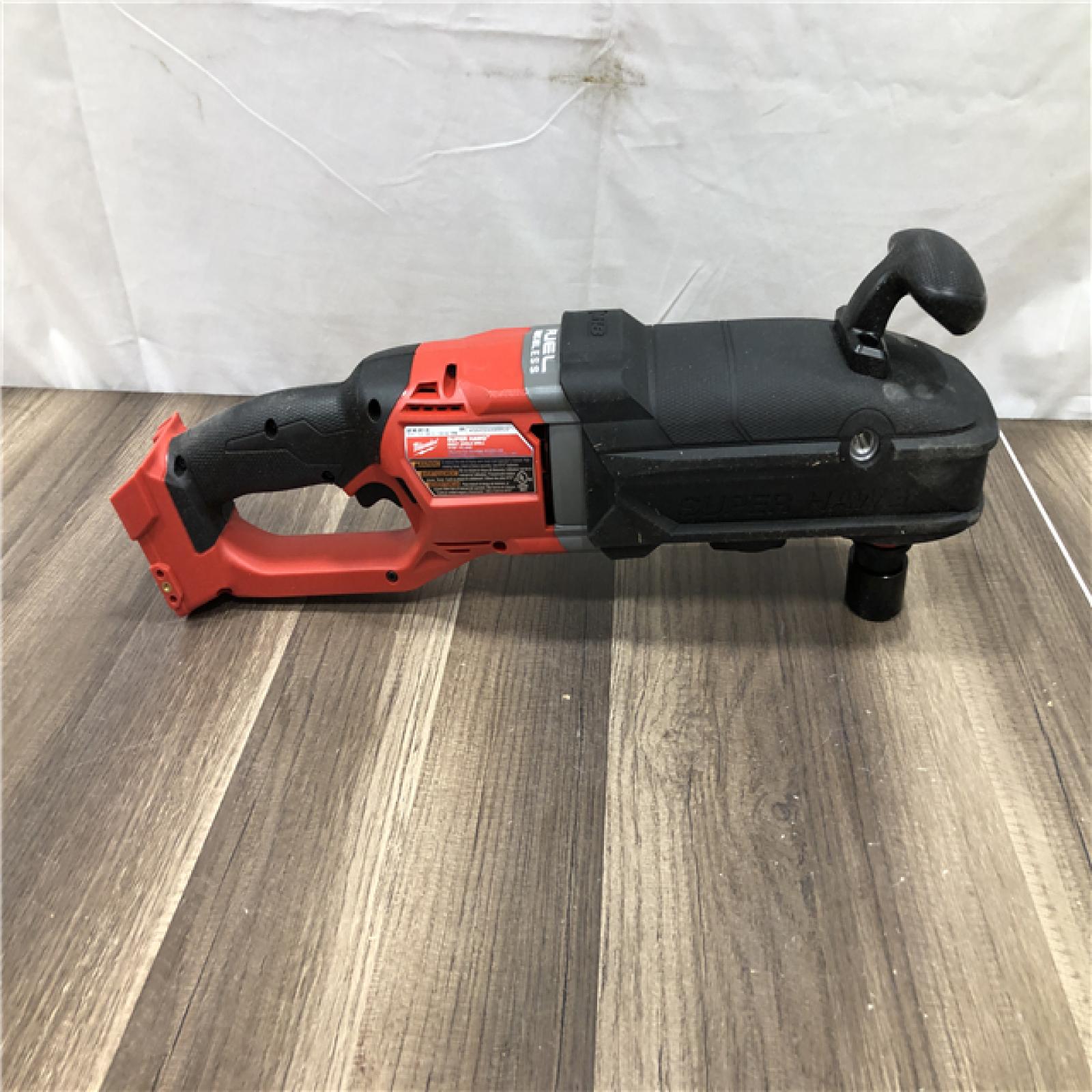 AS-IS Milwaukee FUEL 18V Lithium-Ion Brushless Cordless GEN 2 SUPER HAWG 7/16 in. Right Angle Drill (Tool-Only)