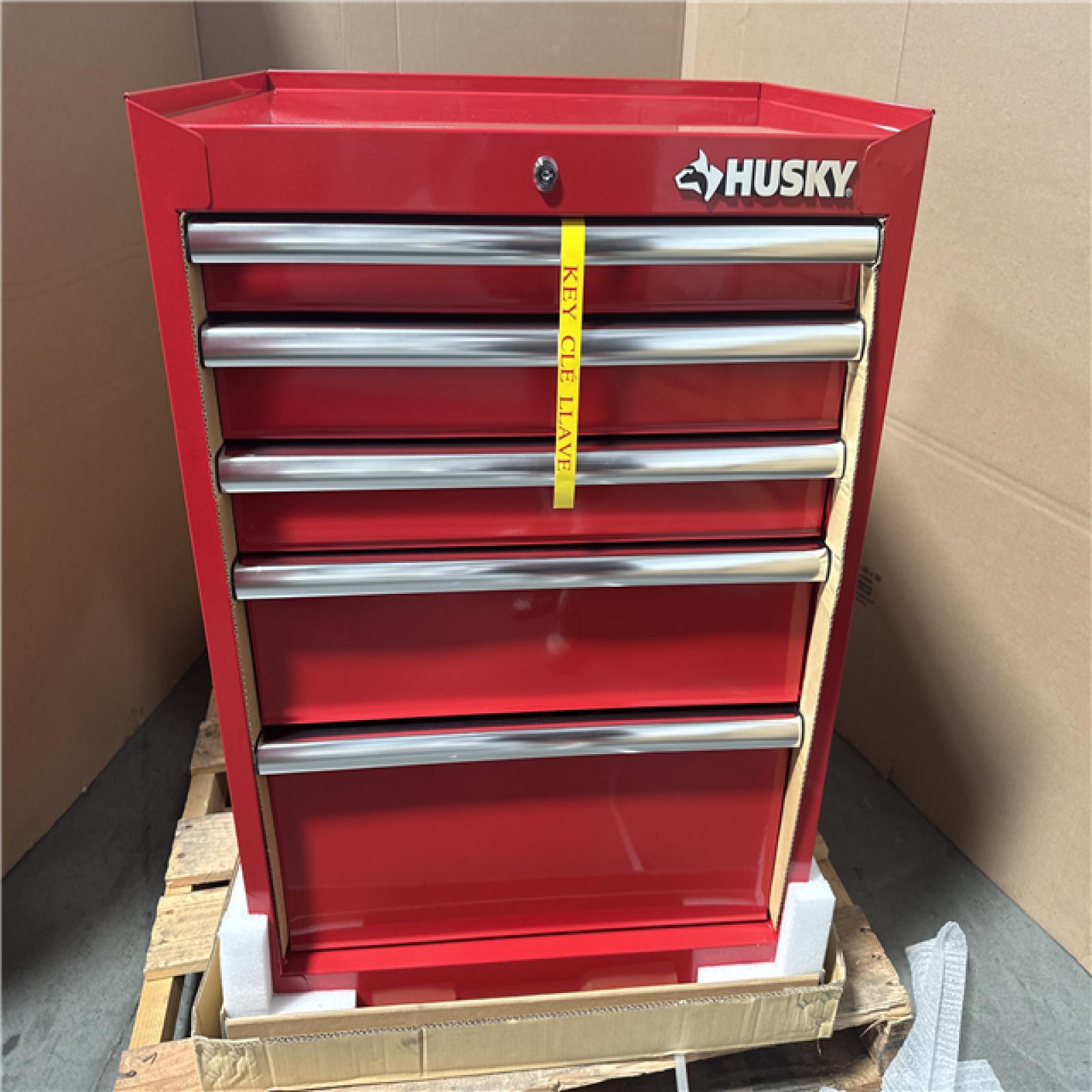 CALIFORNIA AS IS HUSKY 5 DRAWER TOOLBOX BASE ONLY