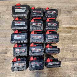 HOUSTON LOCATION - AS-IS MILWAUKEE BATTERY PACK QTY - 15