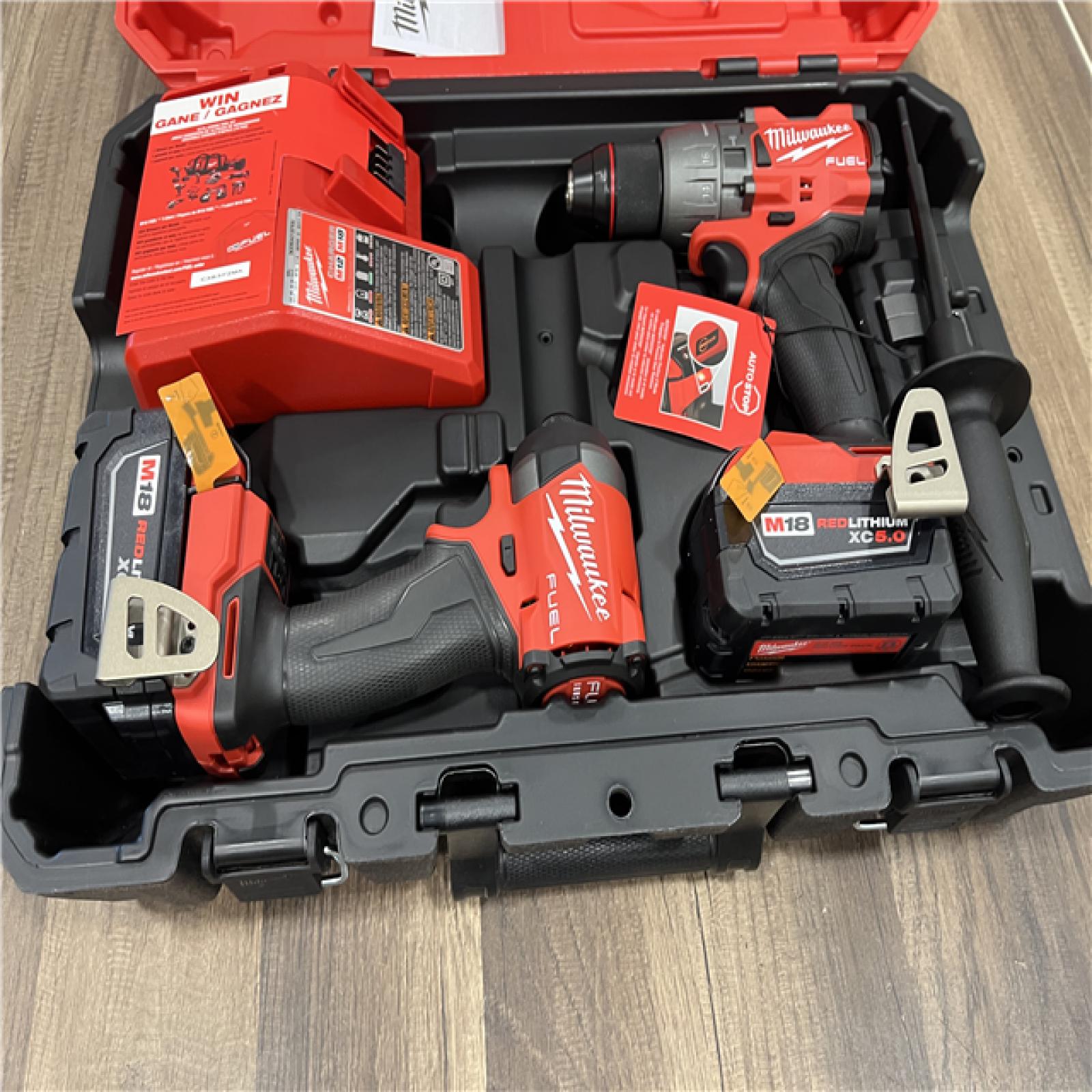 GOOD Milwaukee M18 FUEL 18V Lithium-Ion Brushless Cordless Hammer Drill and Impact Driver Combo Kit (2-Tool) with 2 Batteries