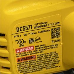 AS-IS DEWALT FLEXVOLT 60V MAX Cordless Brushless 7-1/4 in. Wormdrive Style Circular Saw (Tool Only)