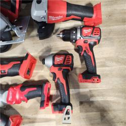 HOUSTON LOCATION - AS-IS Milwaukee M18 18-Volt Lithium-Ion Cordless Combo Kit 7-Tool with 2-Batteries, Charger and Tool Bag