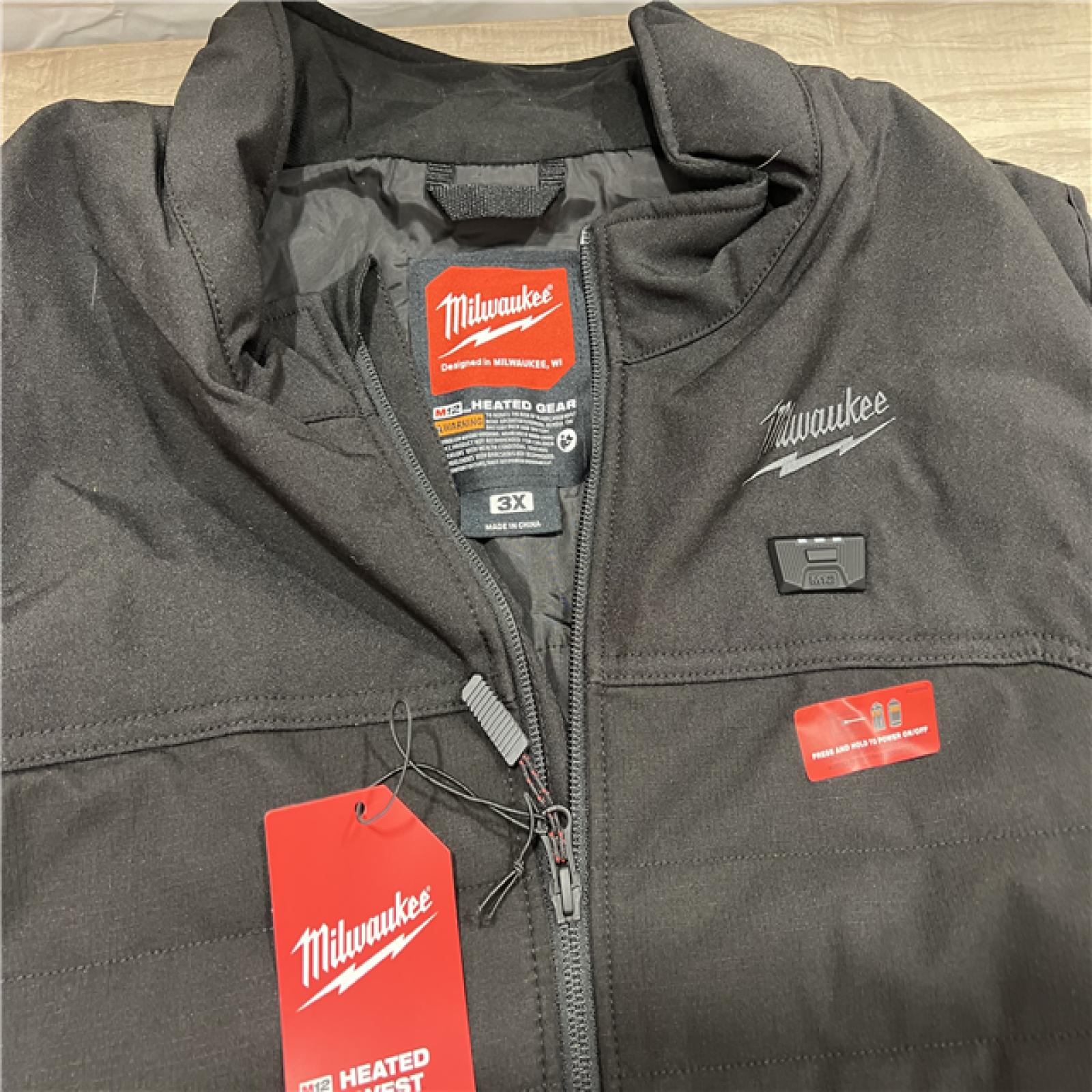 AS-IS Men's 3X-Large M12 12V Lithium-Ion Cordless AXIS Black Heated Vest (Vest Only)