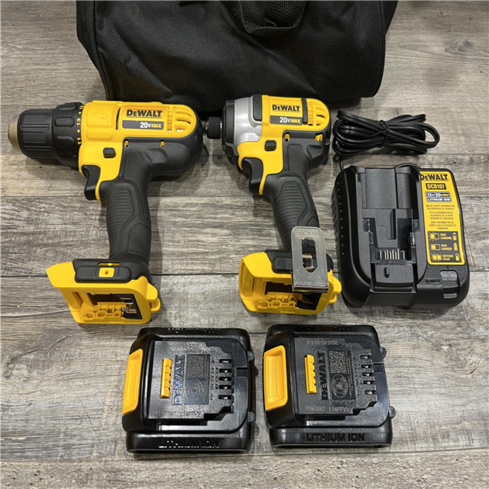 AS-IS DEWALT 20V MAX Cordless Drill/Impact 2 Tool Combo Kit
