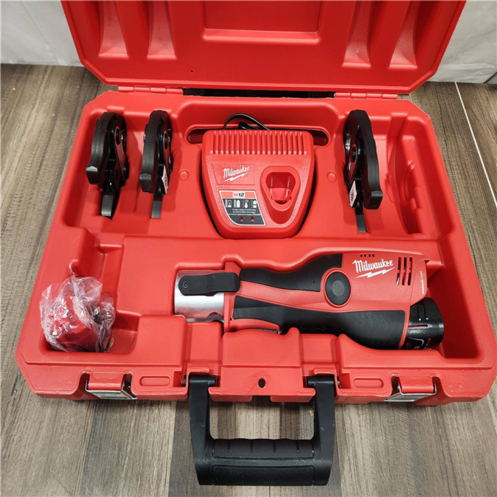 AS-IS- MILWAUKEE 12-Volt Lithium-Ion Force Logic Cordless Press Tool Kit