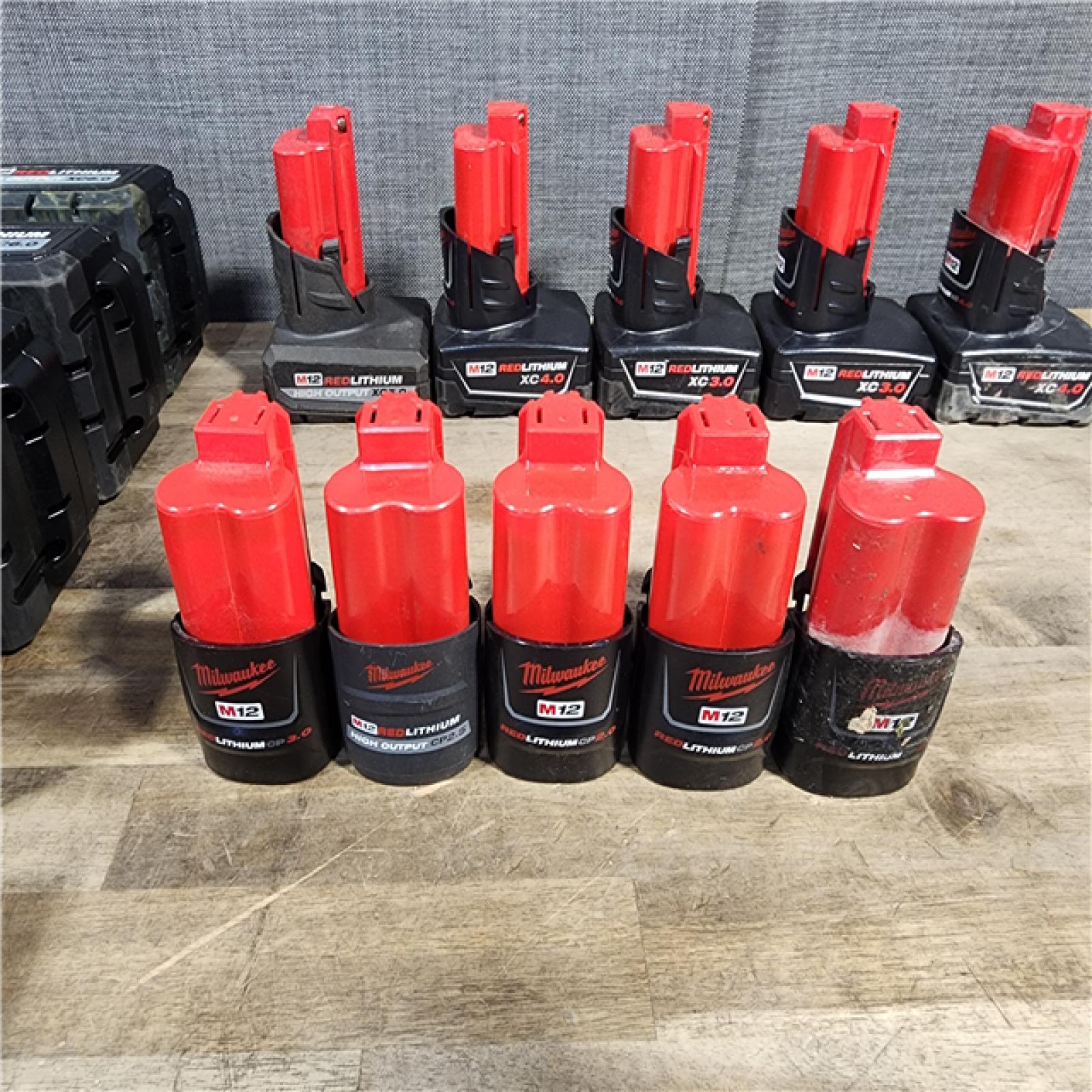 HOUSTON LOCATION - AS-IS MILWAUKEE BATTERY PACK QTY - 20