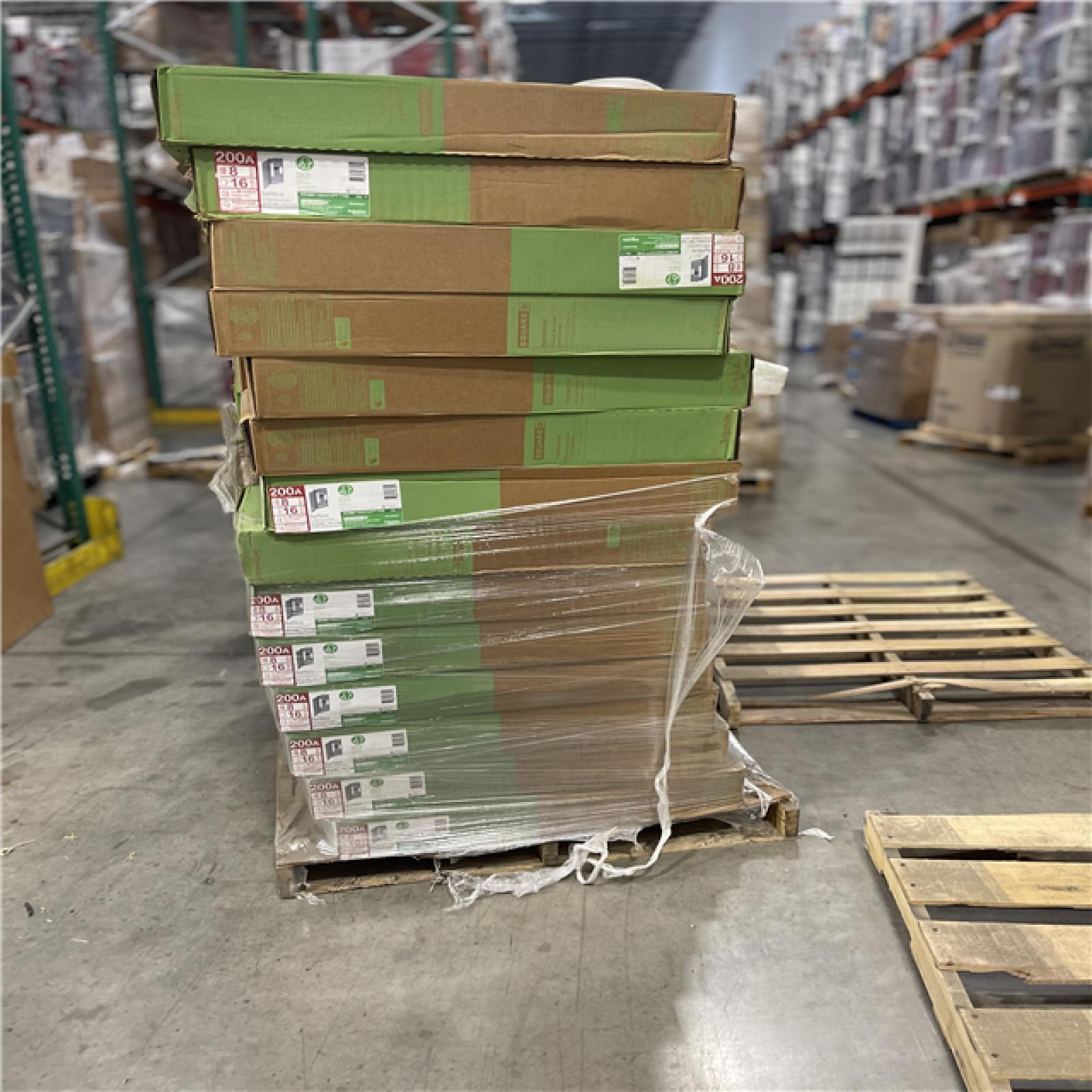 DALLAS LOCATION- Square D Homeline 200 Amp 8-Space 16-Circuit Outdoor Main Breaker Electrical Panel PALLET-(42 UNITS)