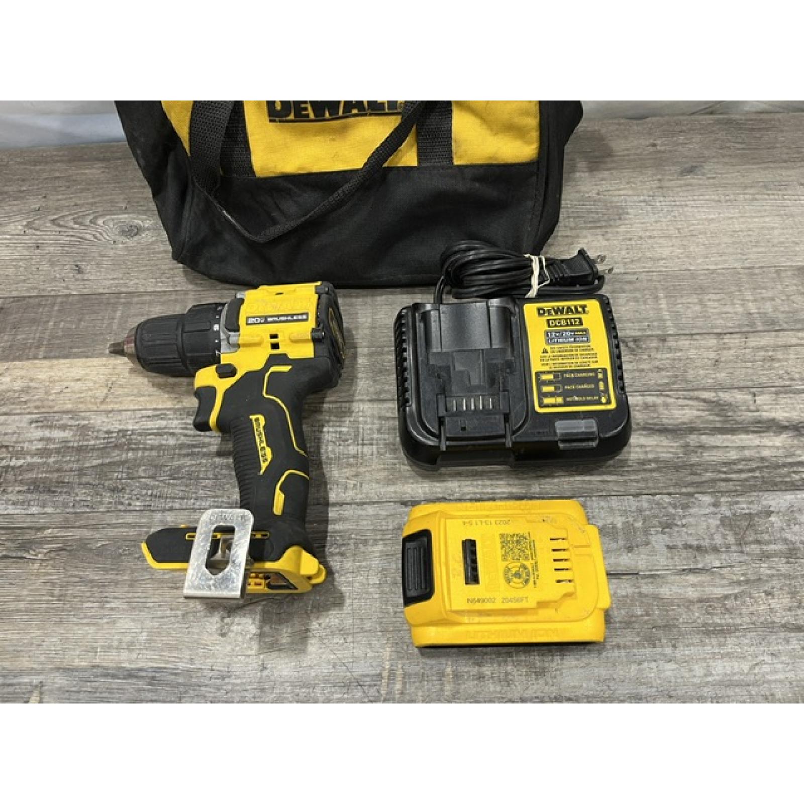 AS-IS DEWALT Atomic 20V Lithium-Ion Cordless Compact 1/2 in. Drill/Driver Kit