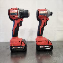 AS-IS- Milwaukee 18V Lithium-Ion Brushless Cordless Compact Drill/Impact Combo Kit