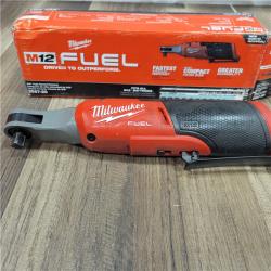 AS-IS Milwaukee 2567-20 M12 FUEL Brushless Lithium-Ion 3/8 in. Cordless High Speed Ratchet (Tool Only)