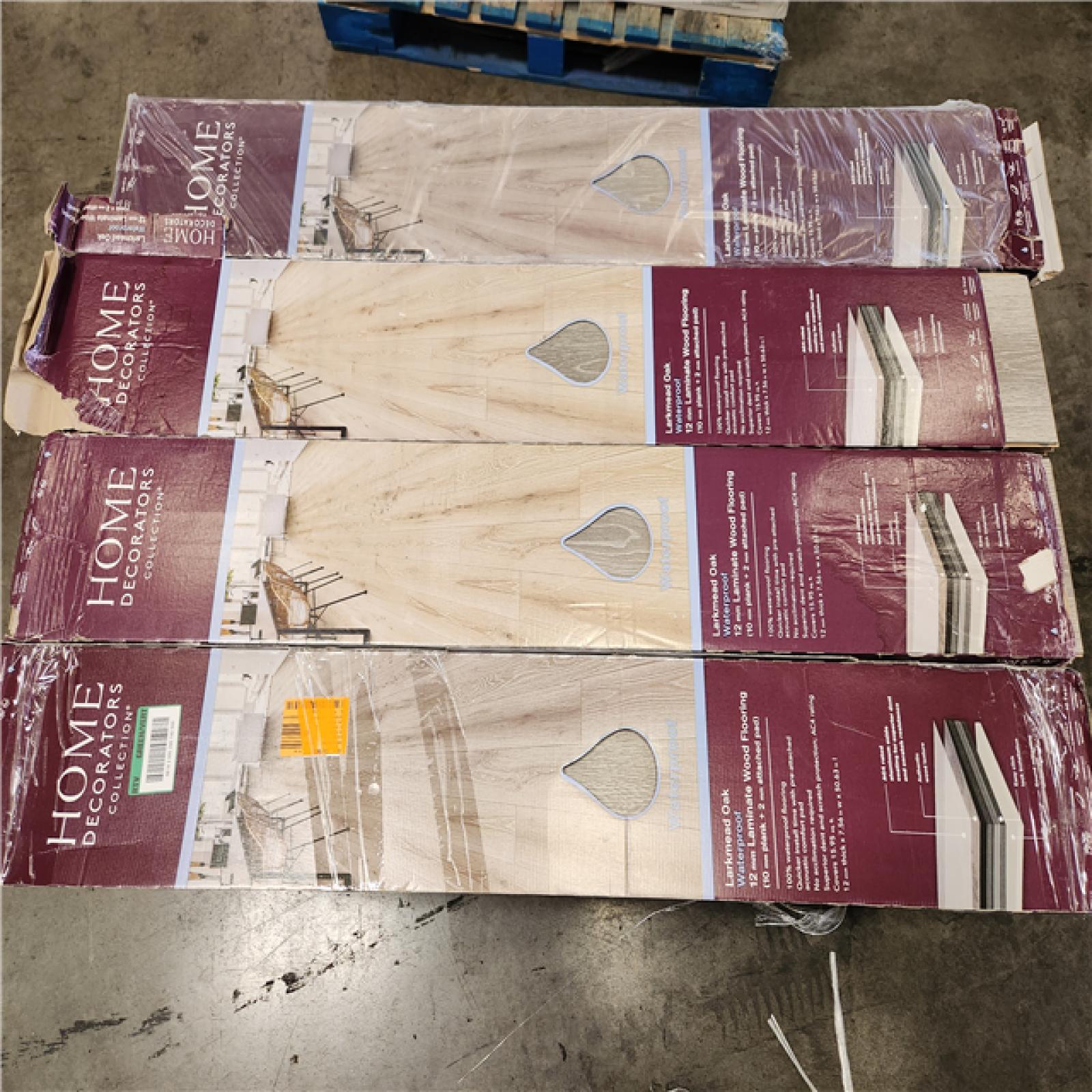 Phoenix Location AS-IS Home Decorators Collection Larkmead Oak 12mm T x 7.56 in. W Waterproof Laminate Wood Flooring (510 sq. ft./32 Case)