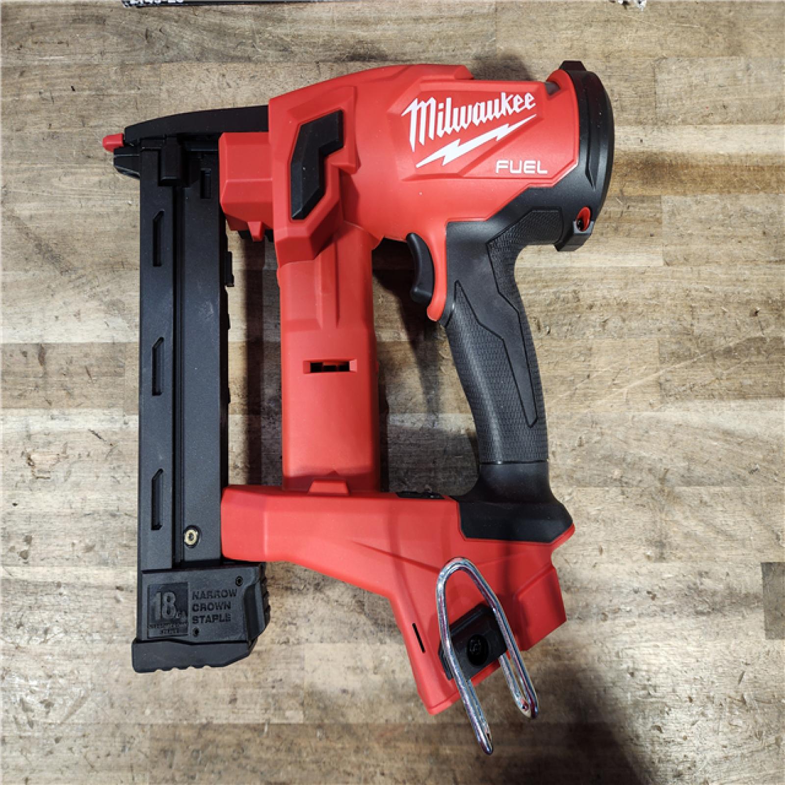 HOUSTON LOCATION - AS-IS Milwaukee FUEL 18-Volt Lithium-Ion Brushless Cordless 18-Gauge 1/4 in. Narrow Crown Stapler (Tool-Only)