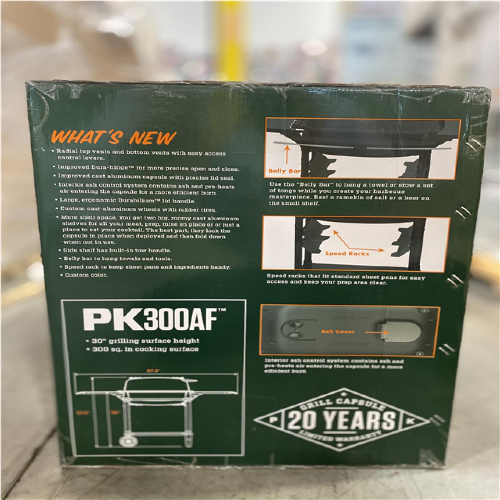 DALLAS LOCATION - NEW! - AARON FRANKLIN Cast Aluminum Portable Charcoal Grill in Black PK300 (TRAYS SOLD SEPERATELY)