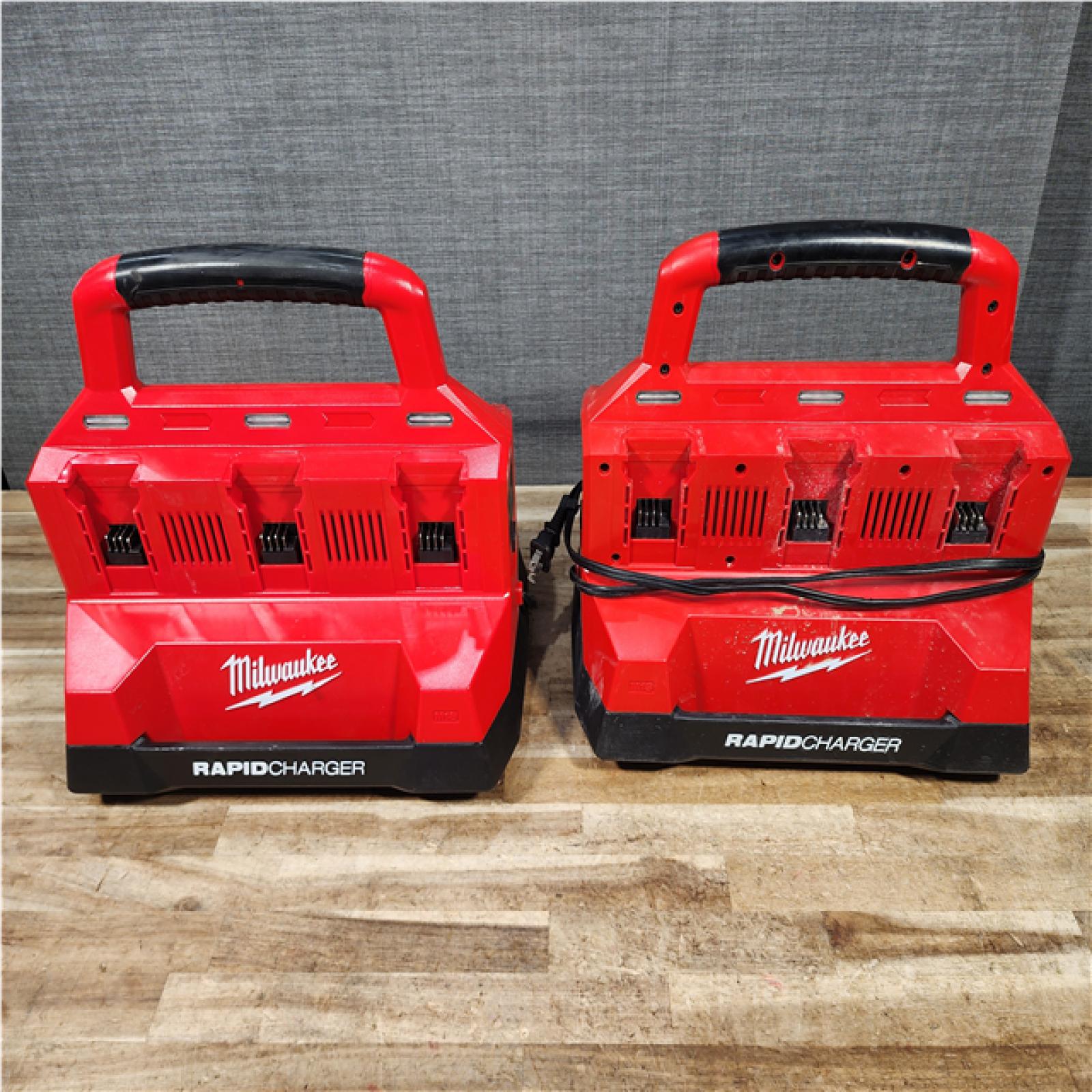 HOUSTON LOCATION - AS - IS MILWAUKEE BATTERY CHARGER PACK QTY - 2
