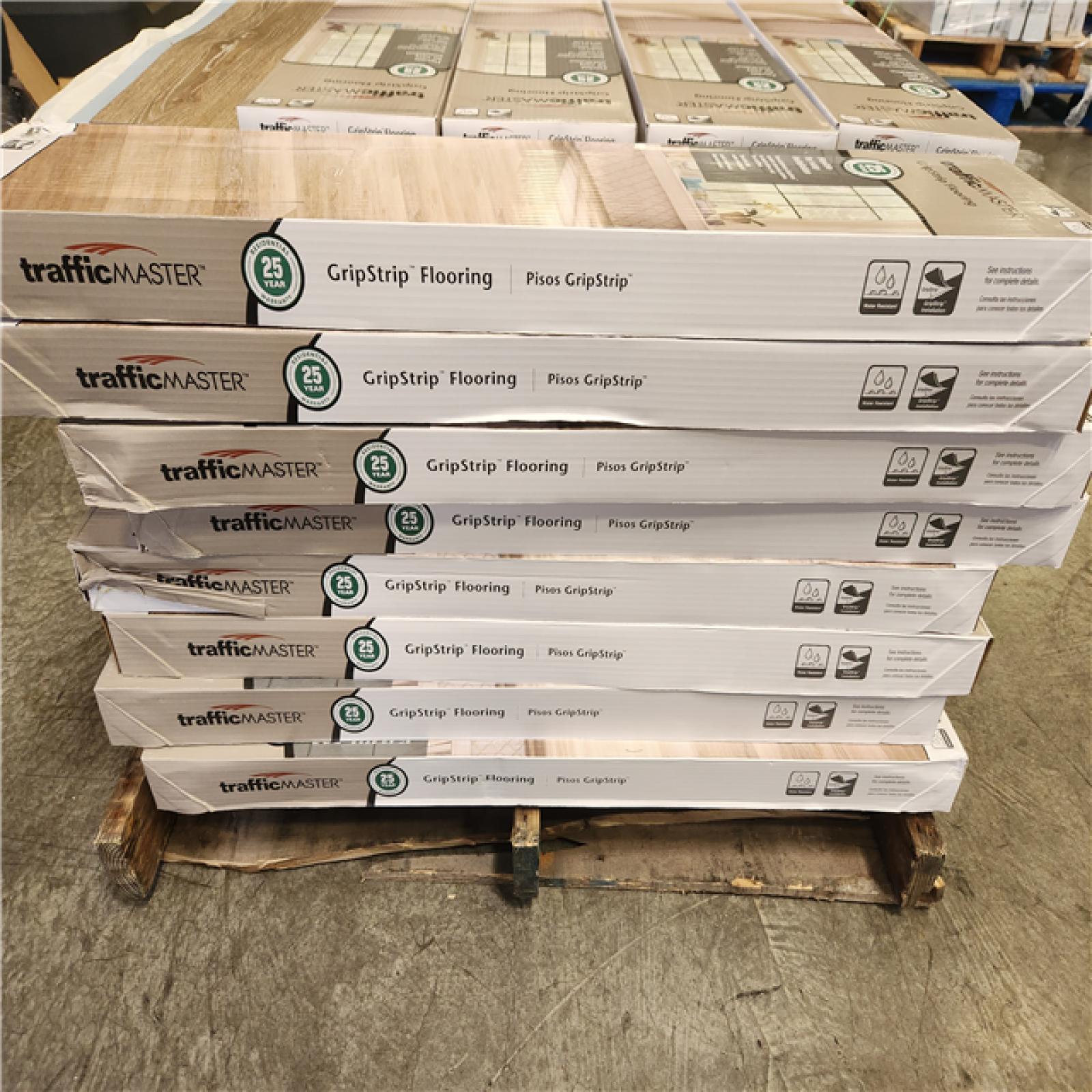 Phoenix TrafficMaster Khaki Oak 4 MIL x 6 in. W x 36 in. L Grip Strip Water Resistant Luxury Vinyl Plank Flooring (1 152 sqft/ 48 case)