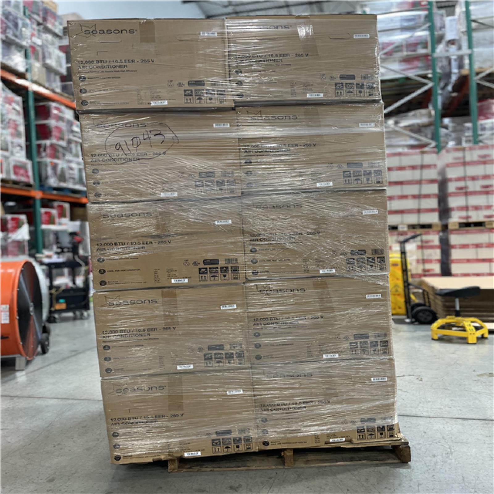 DALLAS LOCATION- NEW! SEASONS 12 000 BTU Packaged Terminal Heat Pump (PTHP) Air Conditioner 230-Volt/208-Volt 20 Amp PALLET (10 UNITS)