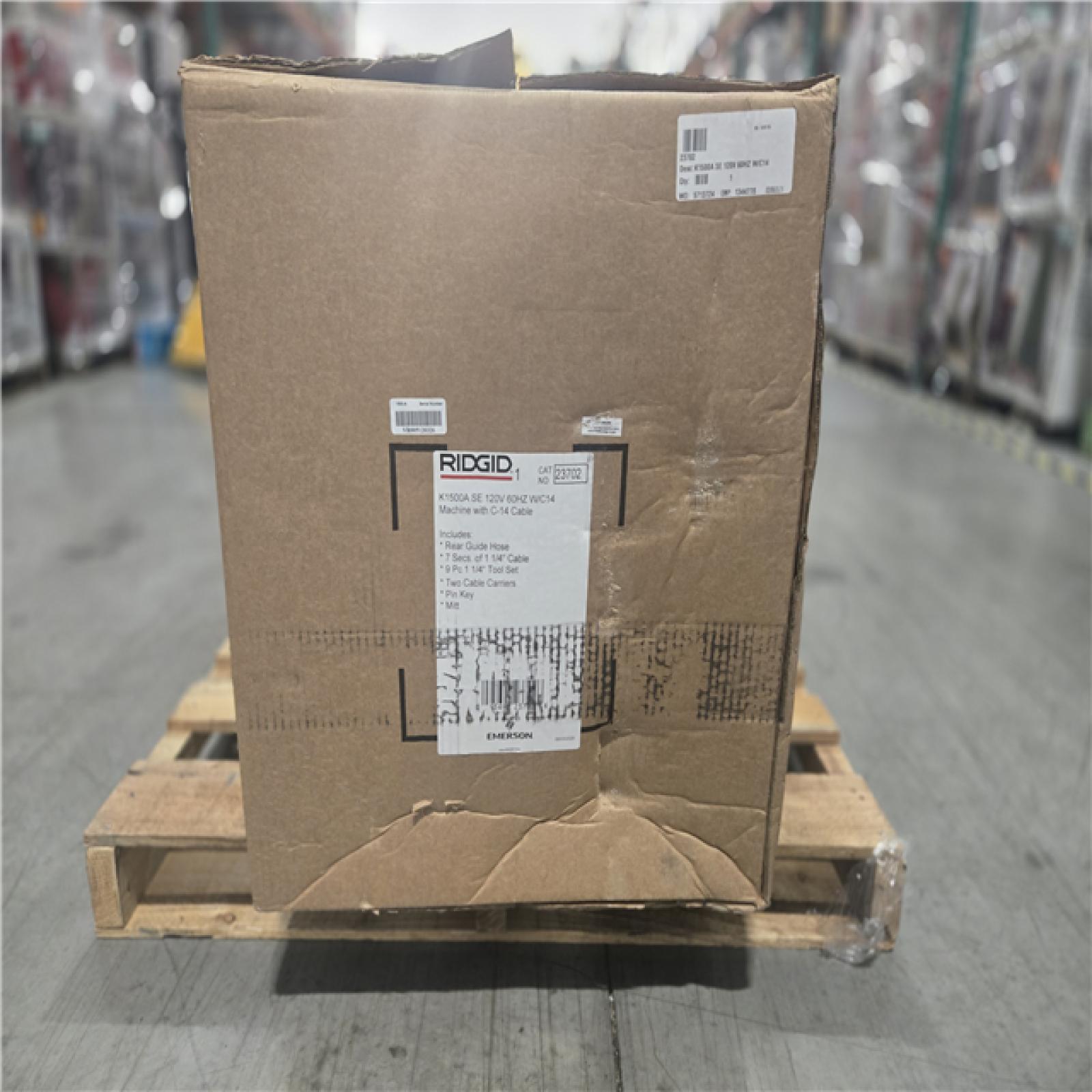 DALLAS LOCATION- RIDGID K1500A Sectional Machine for 2-8 in. Lines  with Mitt  Pin Key  Rear Guide Hose  C-14 Cable  2 Cable Carriers  Tool Set