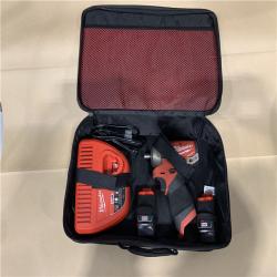 AS-IS - Milwaukee M12 FUEL SURGE 12V Lithium-Ion Brushless Cordless 1/4 in. Hex Impact Driver Compact Kit W/Two 2.0Ah Batteries  Bag