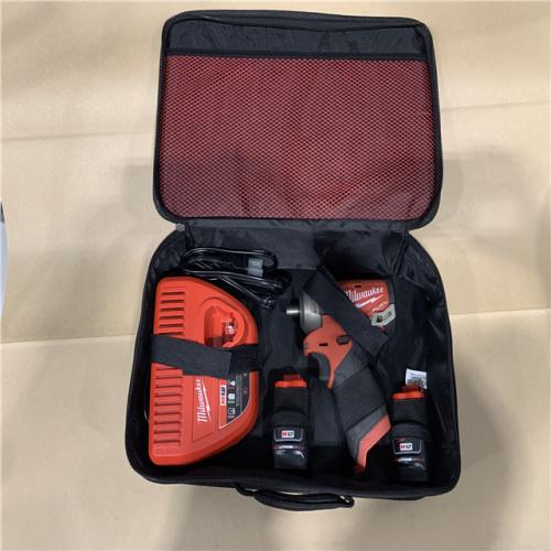 AS-IS - Milwaukee M12 FUEL SURGE 12V Lithium-Ion Brushless Cordless 1/4 in. Hex Impact Driver Compact Kit W/Two 2.0Ah Batteries  Bag