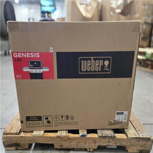 DALLAS LOCATION- WEBER Genesis E-315 3-Burner Liquid Propane Gas Grill in Black with Cast-Iron Grates