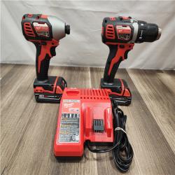 AS-IS- Milwaukee 18V Cordless Brushed 2-Tool Drill/Driver and Impact Driver Kit